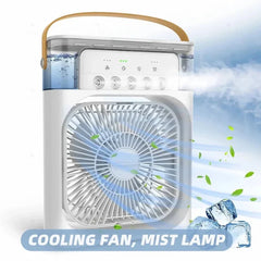 USB Electric Air Cooler Fan with Embossed Button - Big Size 10 (Random Color)