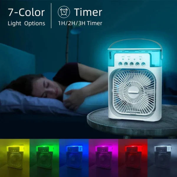 USB Electric Air Cooler Fan with Embossed Button - Big Size 10 (Random Color)