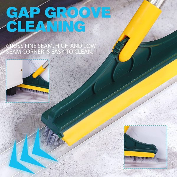 2-in-1 Floor Cleaning Brush with 120° Rotatable Head – Multipurpose Bathroom, Tile, and Window Scrubber