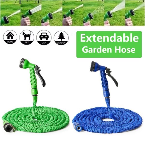 Magic Hose Pipe | Water Spray | Pressure Water Spray Jet Gun | Expandable, Flexible Garden Water Hose For Car Wash, Bike Wash, Home And Garden 50Ft ,100Ft ,150Ft And 200Ftt (random Color)