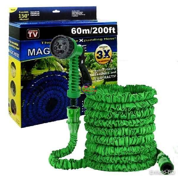 Magic Hose Pipe | Water Spray | Pressure Water Spray Jet Gun | Expandable, Flexible Garden Water Hose For Car Wash, Bike Wash, Home And Garden 50Ft ,100Ft ,150Ft And 200Ftt (random Color)