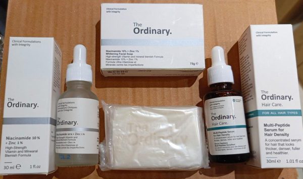 Exclusive Ordinary Deal 2 : The Ordinary Niacinamide 10% + Zinc 1% Serum 30 mL + Ordinary Multi-peptide Serum For Hair Density 30mL + The Ordinary Niacinamide 10% + Zinc 1% Whitening Facial Soap