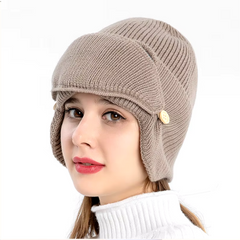 Unisex Knitted Woolen Aviator Hat with Glasses, Ear Protection, and Detachable Mask – Ideal for Autumn & Winter