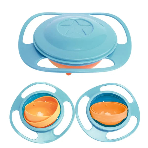 360 Degree Gyro Bowl For Feeding Baby Kids (random Color).